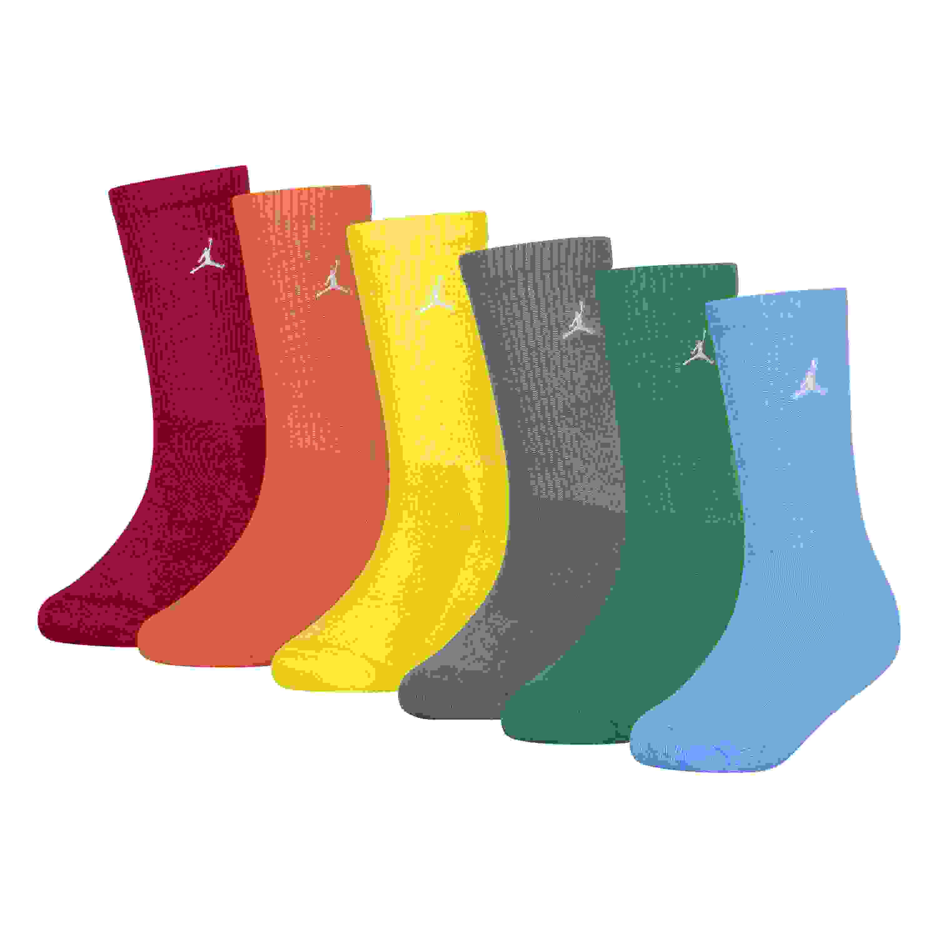Jordan Retro 6-Pack Youth Multi-Color Crew Socks